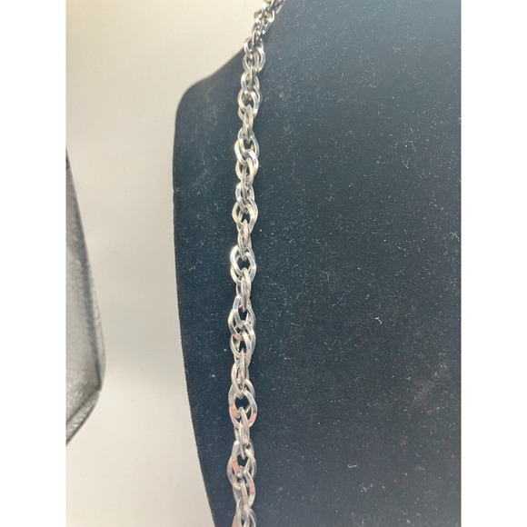 Vintage St Labre Indians Twisting Silver-Tone Chain 31.75 Inch Necklace! - Picture 4 of 9